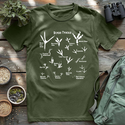 How to identify birds by bird footprint ID shirt.