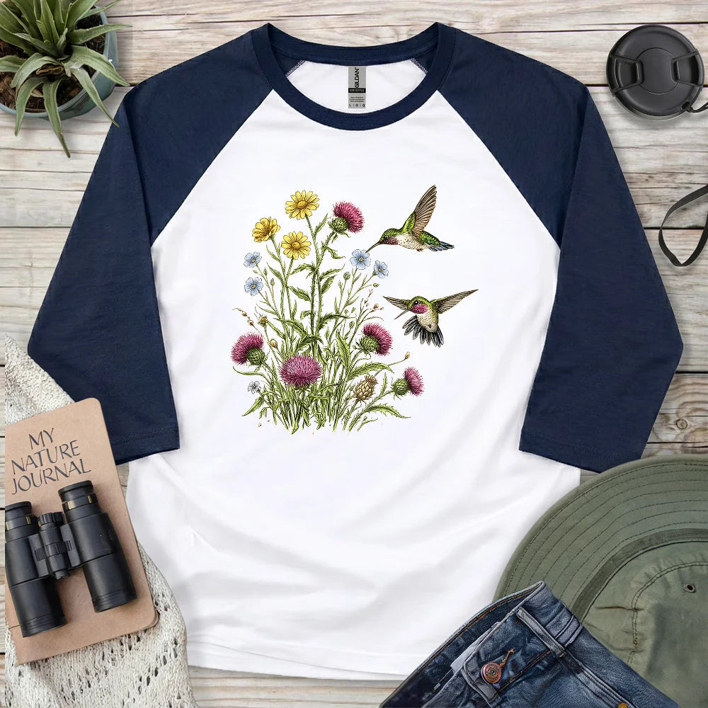 Attracted To Wildflowers 3/4 Sleeve T-shirt