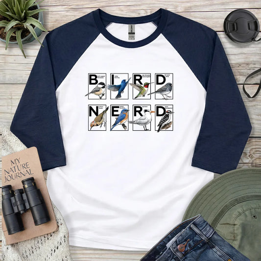 Bird Nerd Shirt 3/4 Sleeve T-shirt