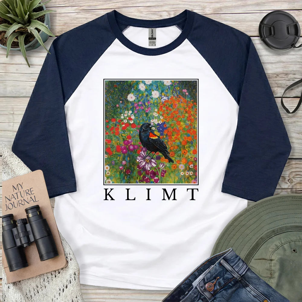 Klimt Blackbird 3/4 Sleeve T-shirt