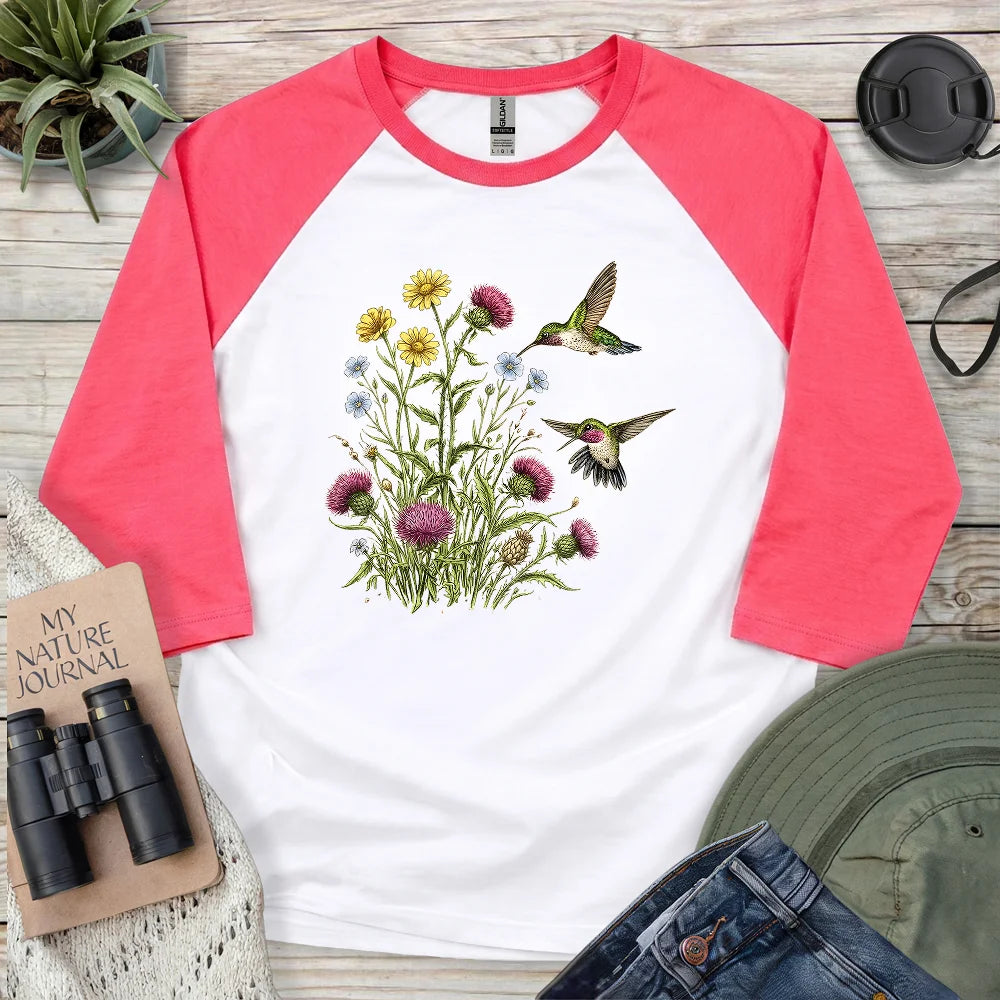 Attracted To Wildflowers 3/4 Sleeve T-shirt