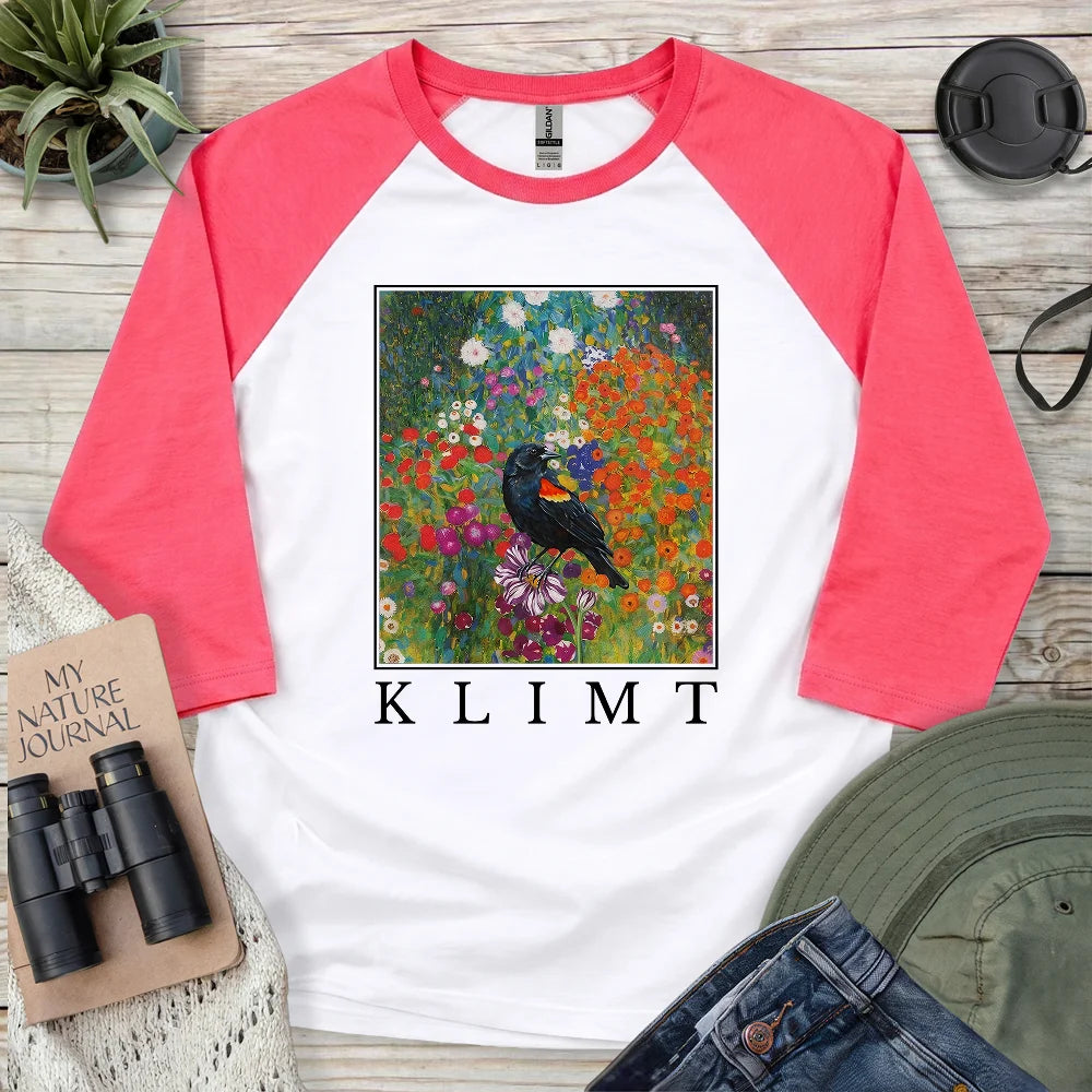 Klimt Blackbird 3/4 Sleeve T-shirt