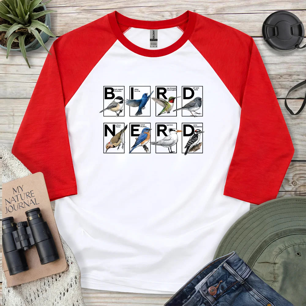 Bird Nerd Shirt 3/4 Sleeve T-shirt