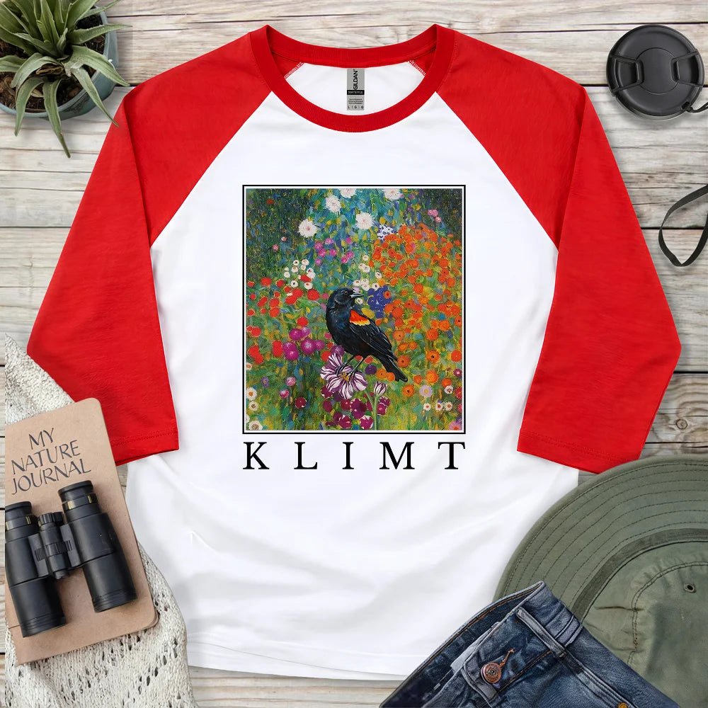Klimt Blackbird 3/4 Sleeve T-shirt