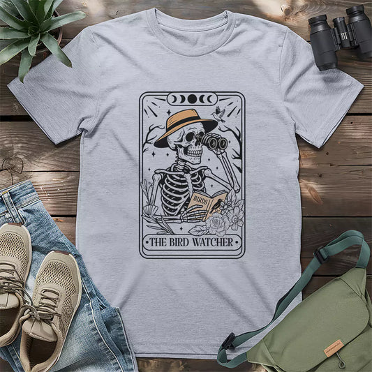 Skeleton Birder Tarot T-shirt