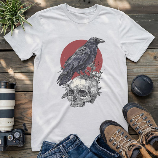 Gothic Skull Raven T-shirt